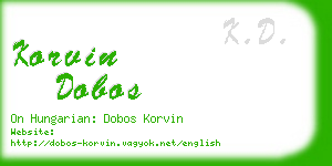 korvin dobos business card